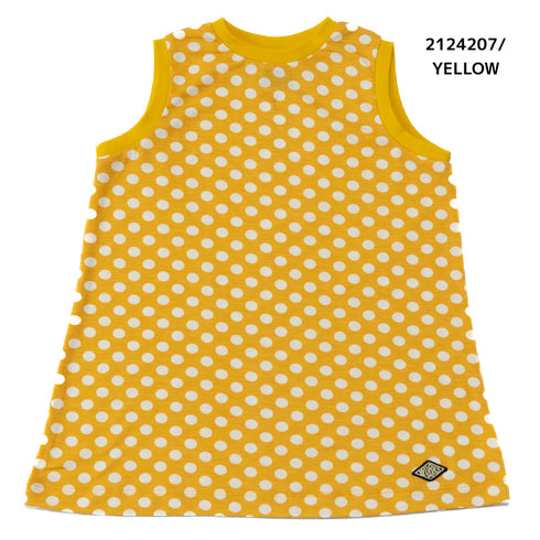 【130~150】 DOT天竺Aラインノースリーブ ★2124207j★キッズサイズ 子供服